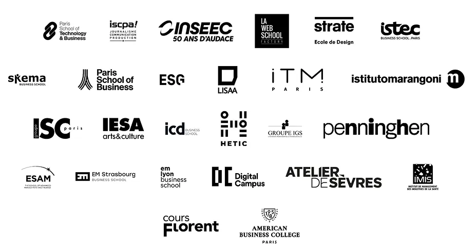 Logos des écoles partenaires